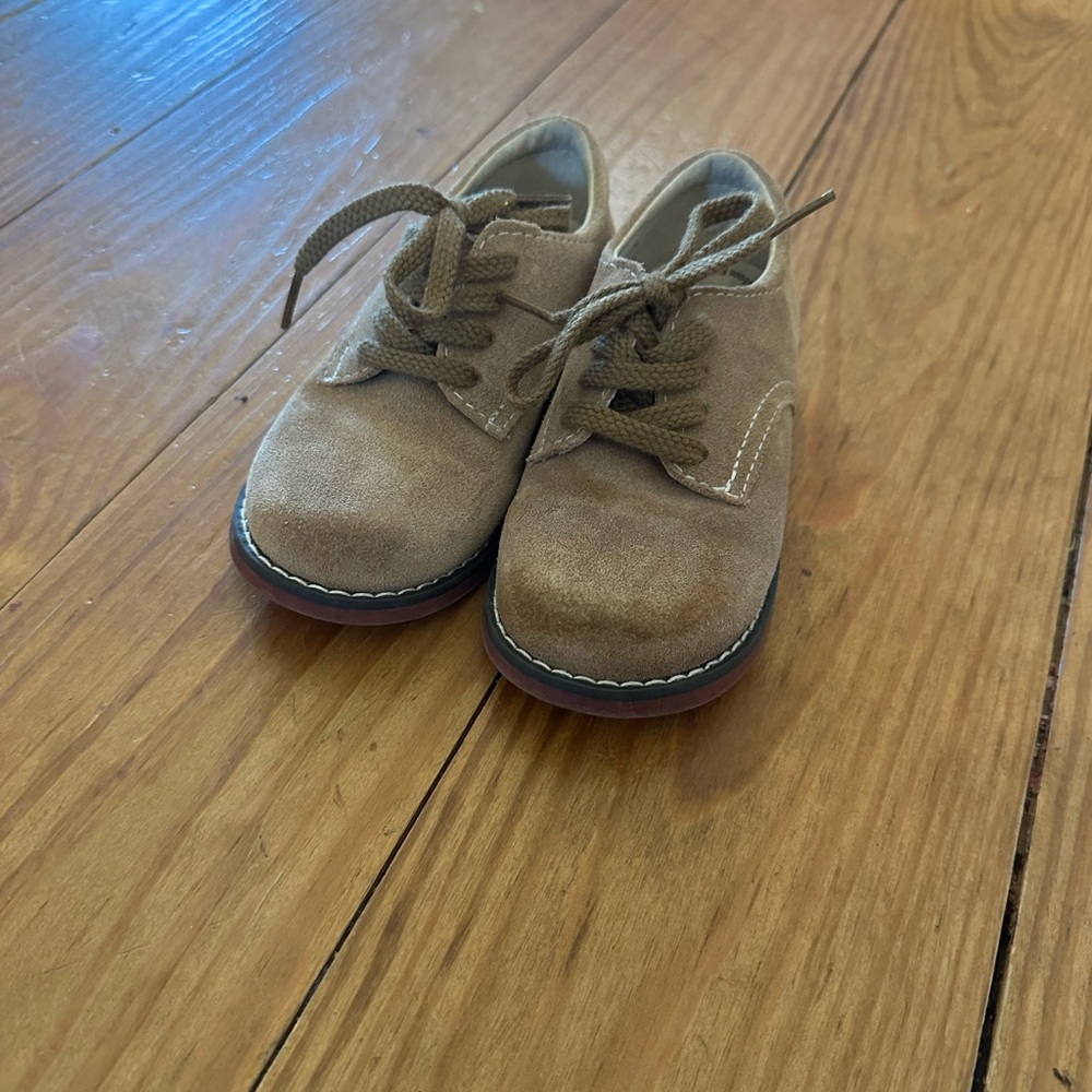 Kids Tan Suede Shoes FOOTMATES